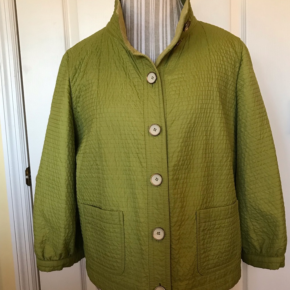 Carlisle Chartreuse 3/4 Sleeve Unlined Jacket 12